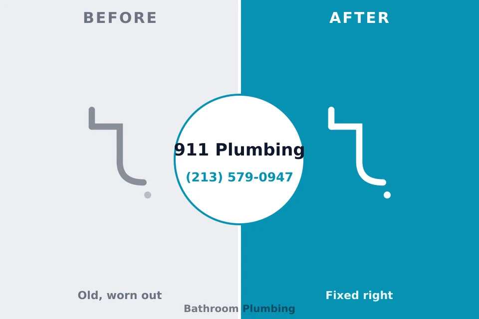Before and after: plumbing repair Highland Park, MI
